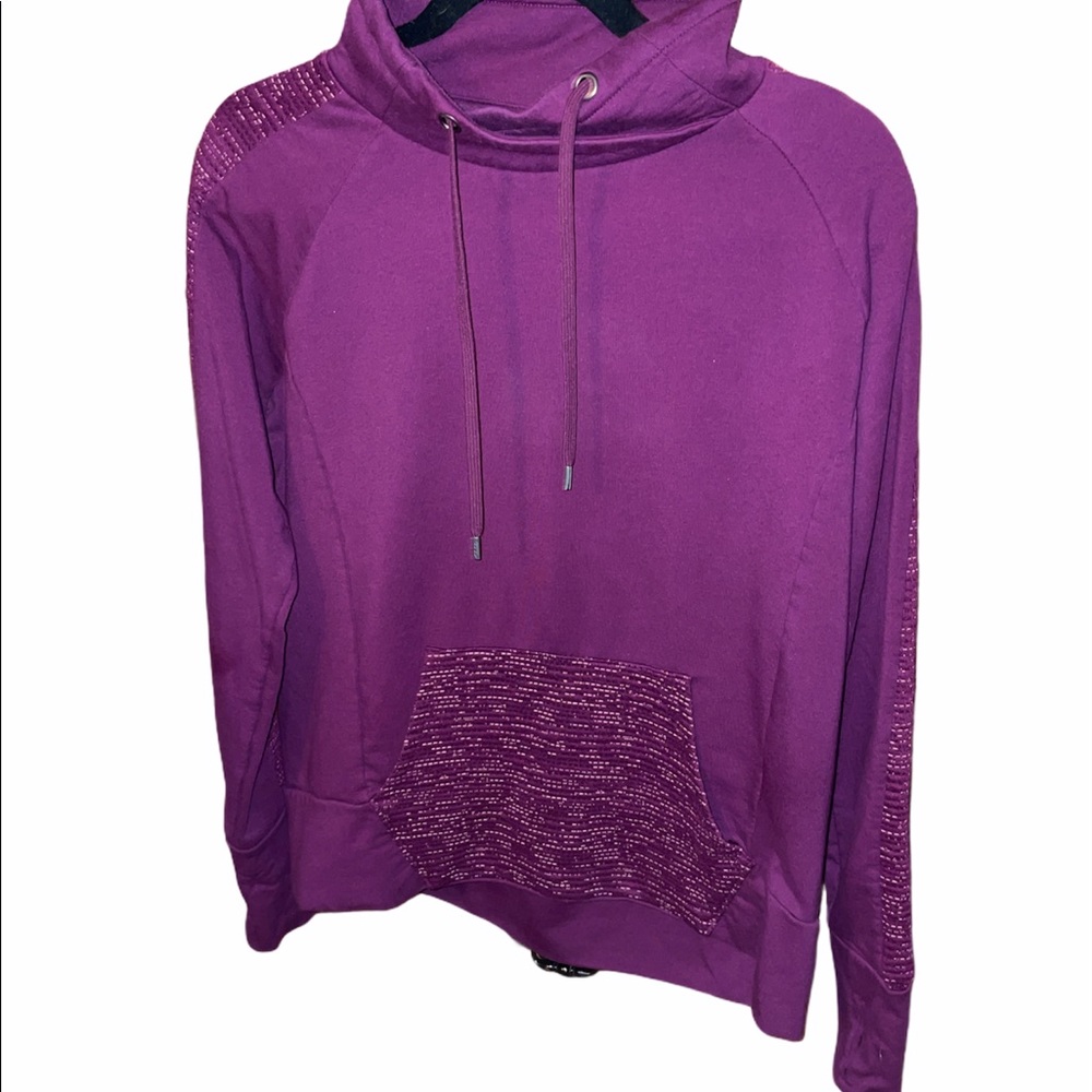 Fila Cowl Neck Long Sleeve Purple Sweatshirt